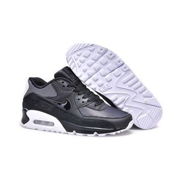 Nike Air Max 90 Womens Shoes Hot Black Silver White Discount